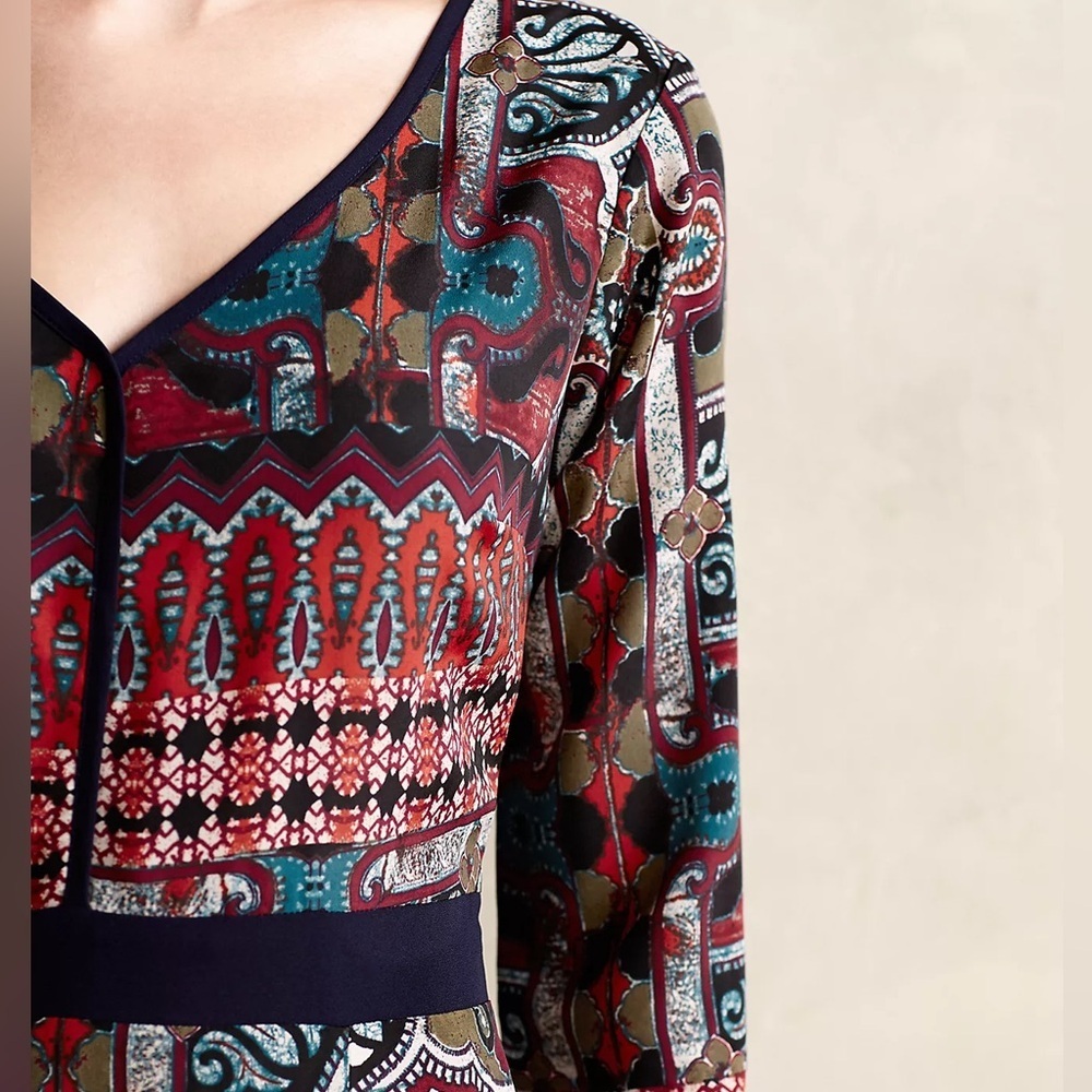 Anthropologie Chloe Oliver Patchwork Maxi Dress - Picture 2 of 14